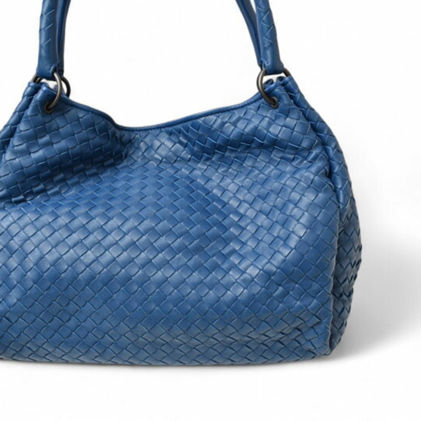 Bottega Veneta Intrecciato, Blue, Leather, tote