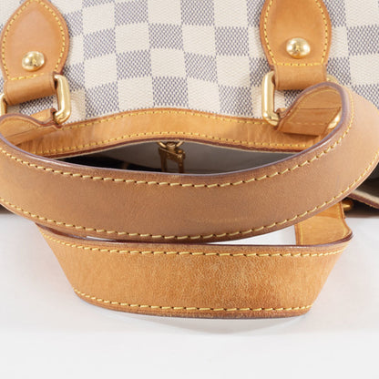 Louis Vuitton Hampstead, White, Canvas, handbag