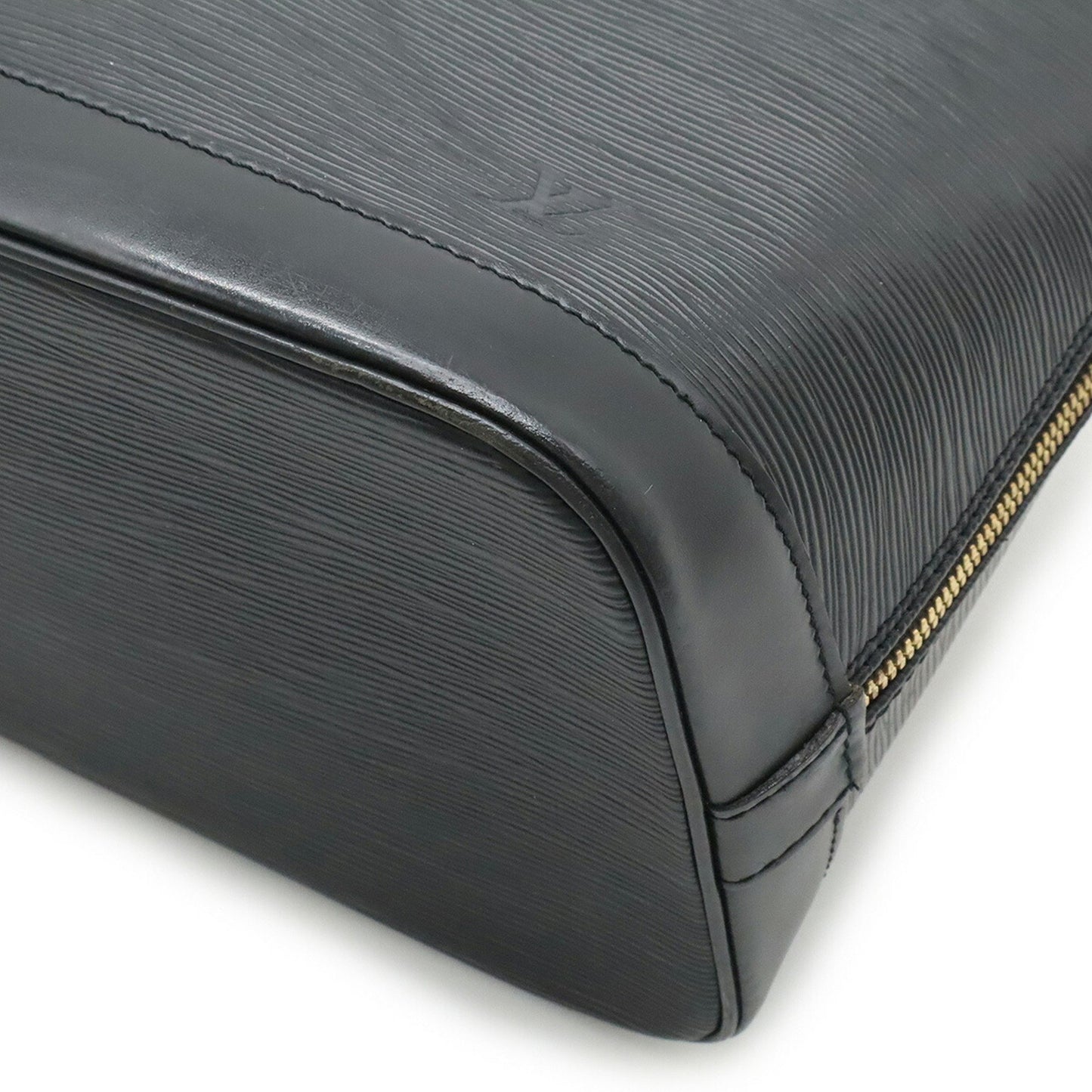 Louis Vuitton Alma, Black, Leather, handbag