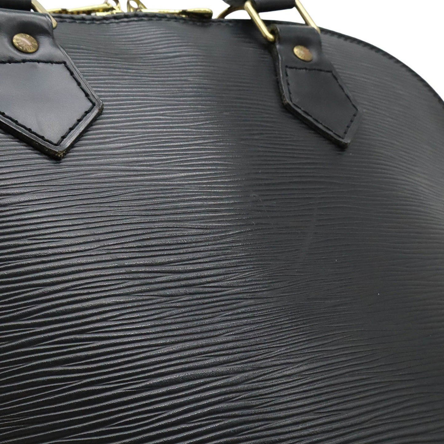 Louis Vuitton Alma, Black, Leather, handbag