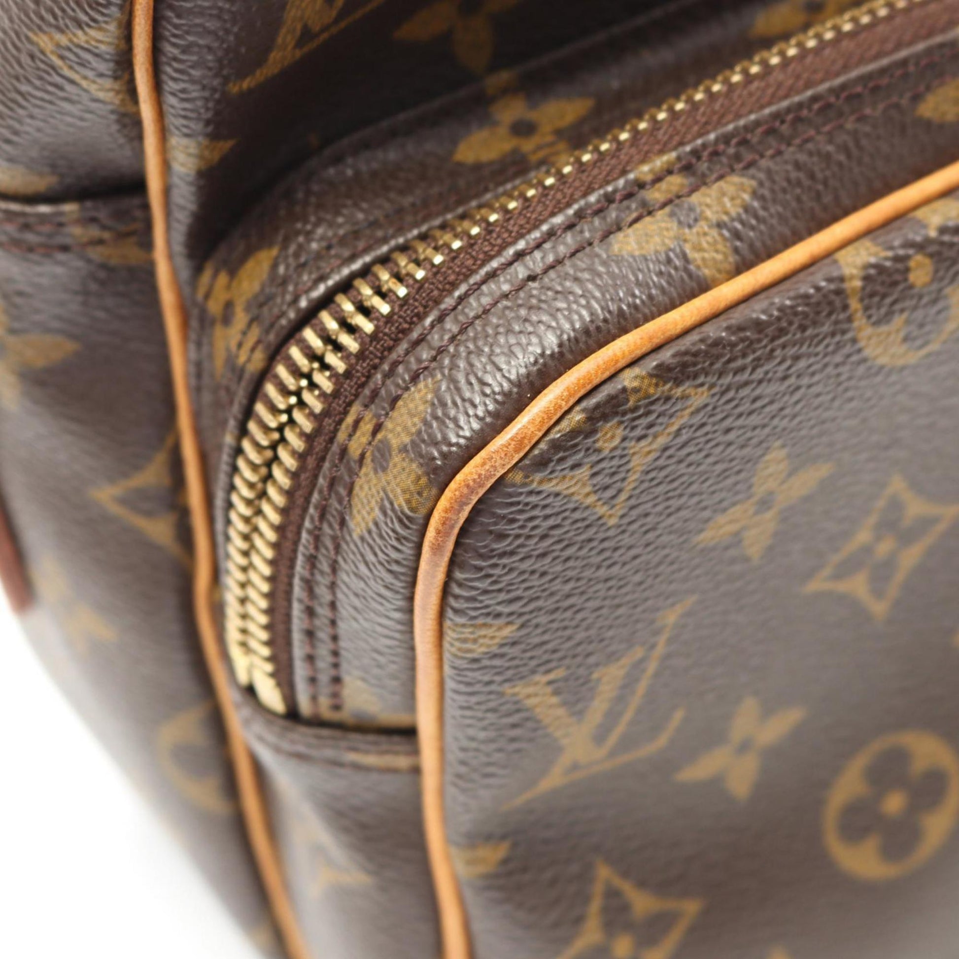 Louis Vuitton, Brown, Leather, shoulder