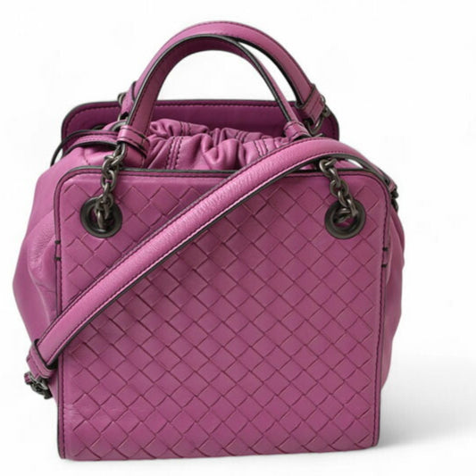 Bottega Veneta Intrecciato, Purple, Leather, shoulder