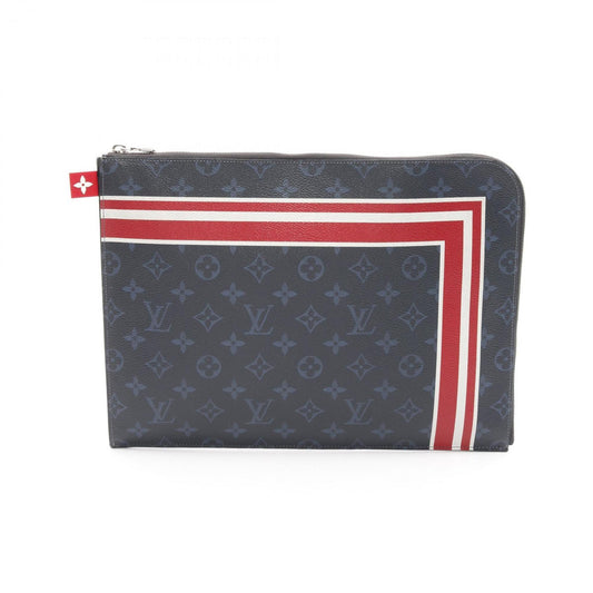 Louis Vuitton Pochette Jour Gm, Navy, Canvas, clutch