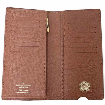 Louis Vuitton Portefeuille Brazza, Brown, Canvas, wallet