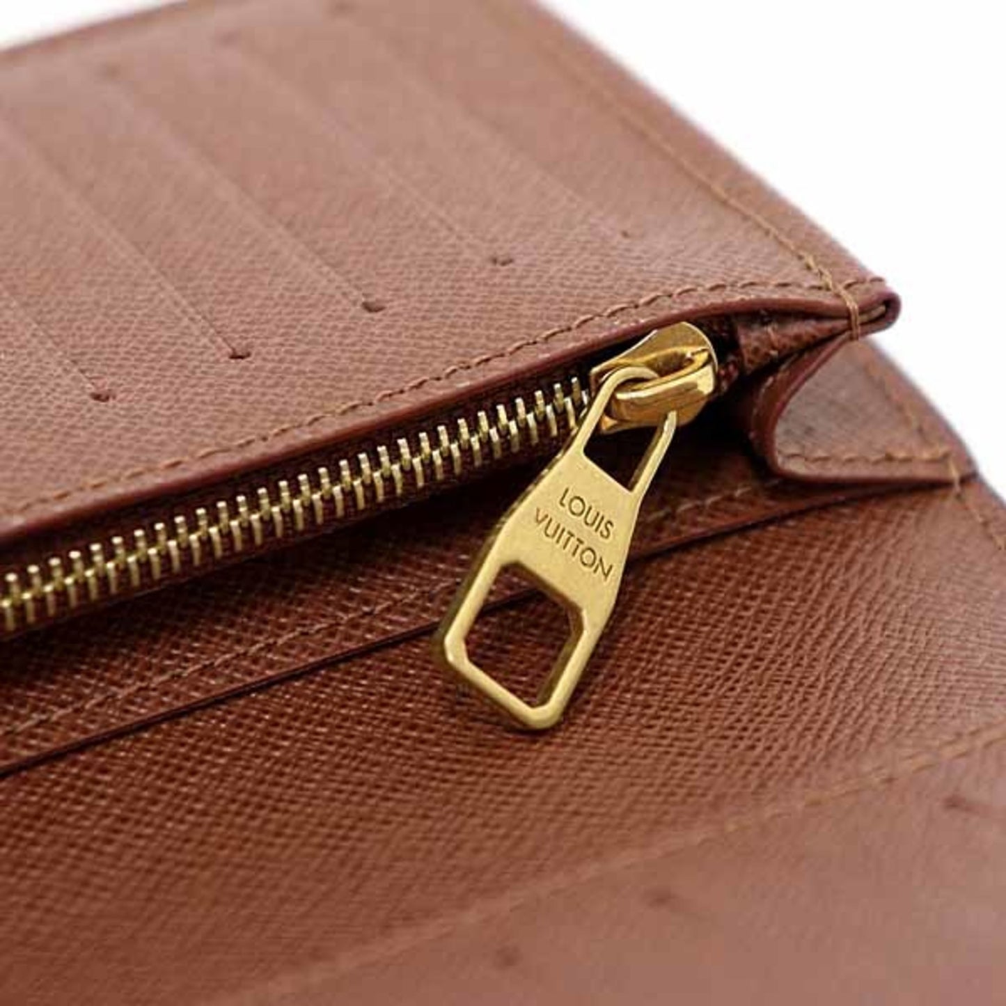 Louis Vuitton Portefeuille Brazza, Brown, Canvas, wallet