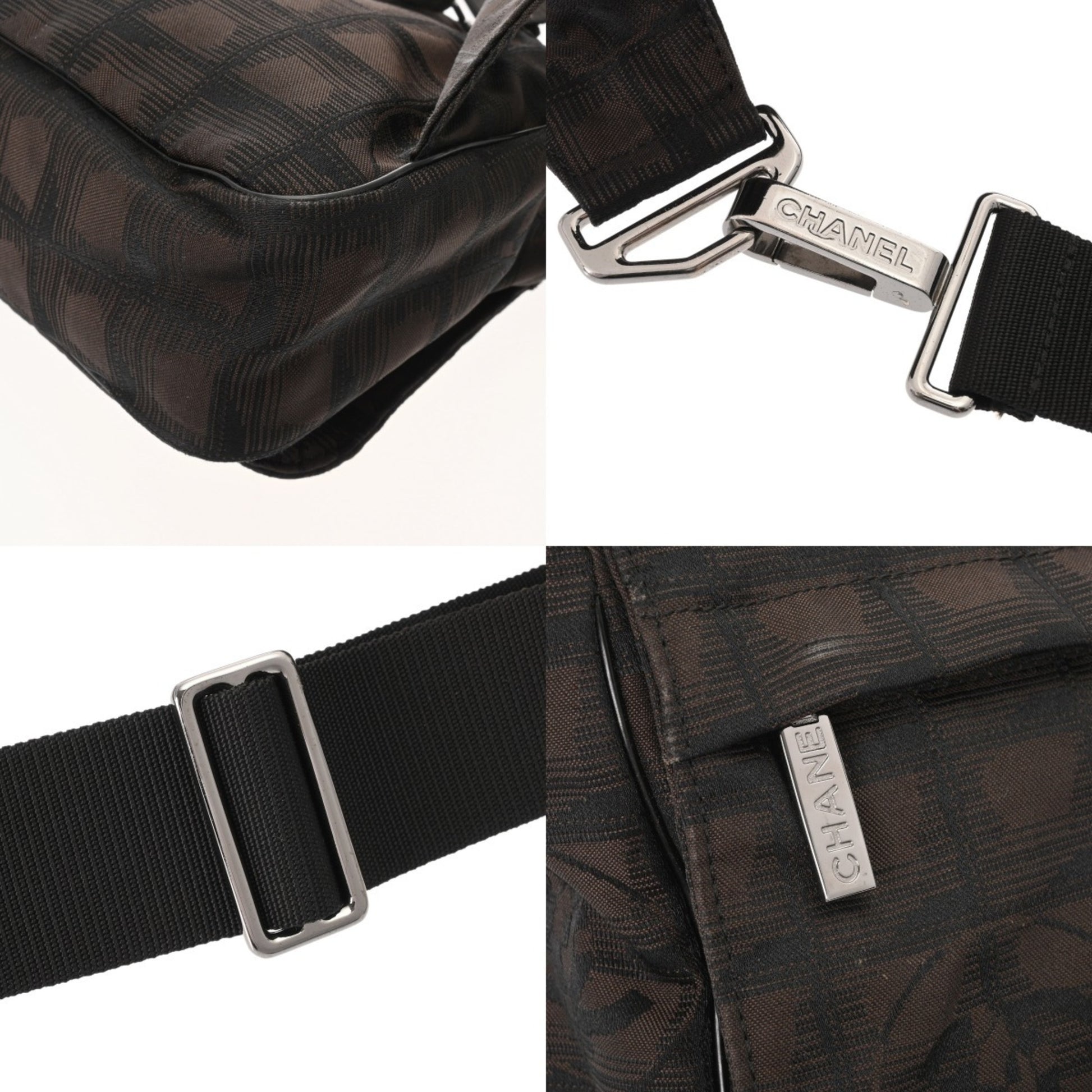 Chanel Travel line, Brown, NYLON, shoulder