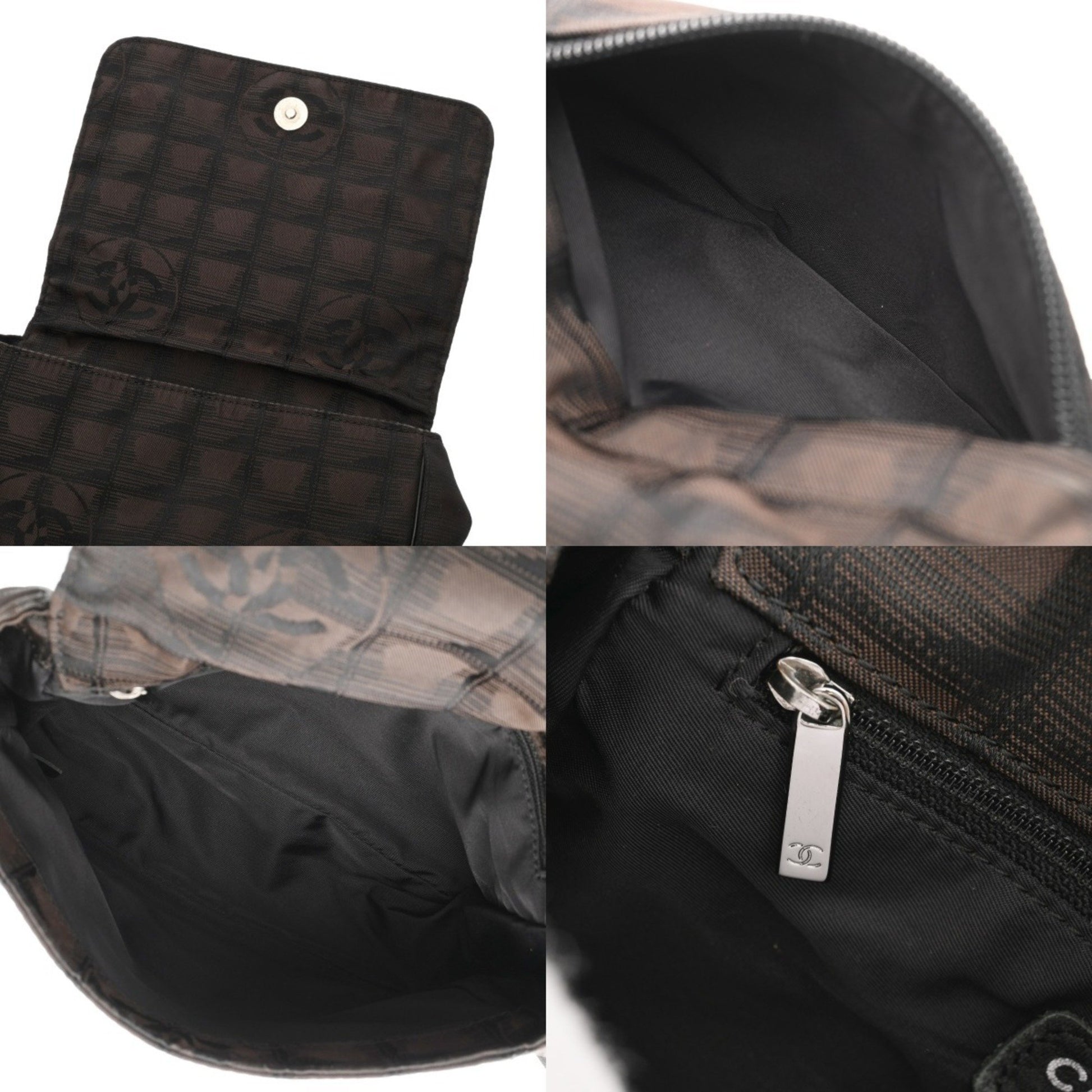 Chanel Travel line, Brown, NYLON, shoulder