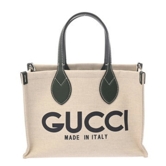 Gucci Gucci Print, Beige, Canvas, handbag