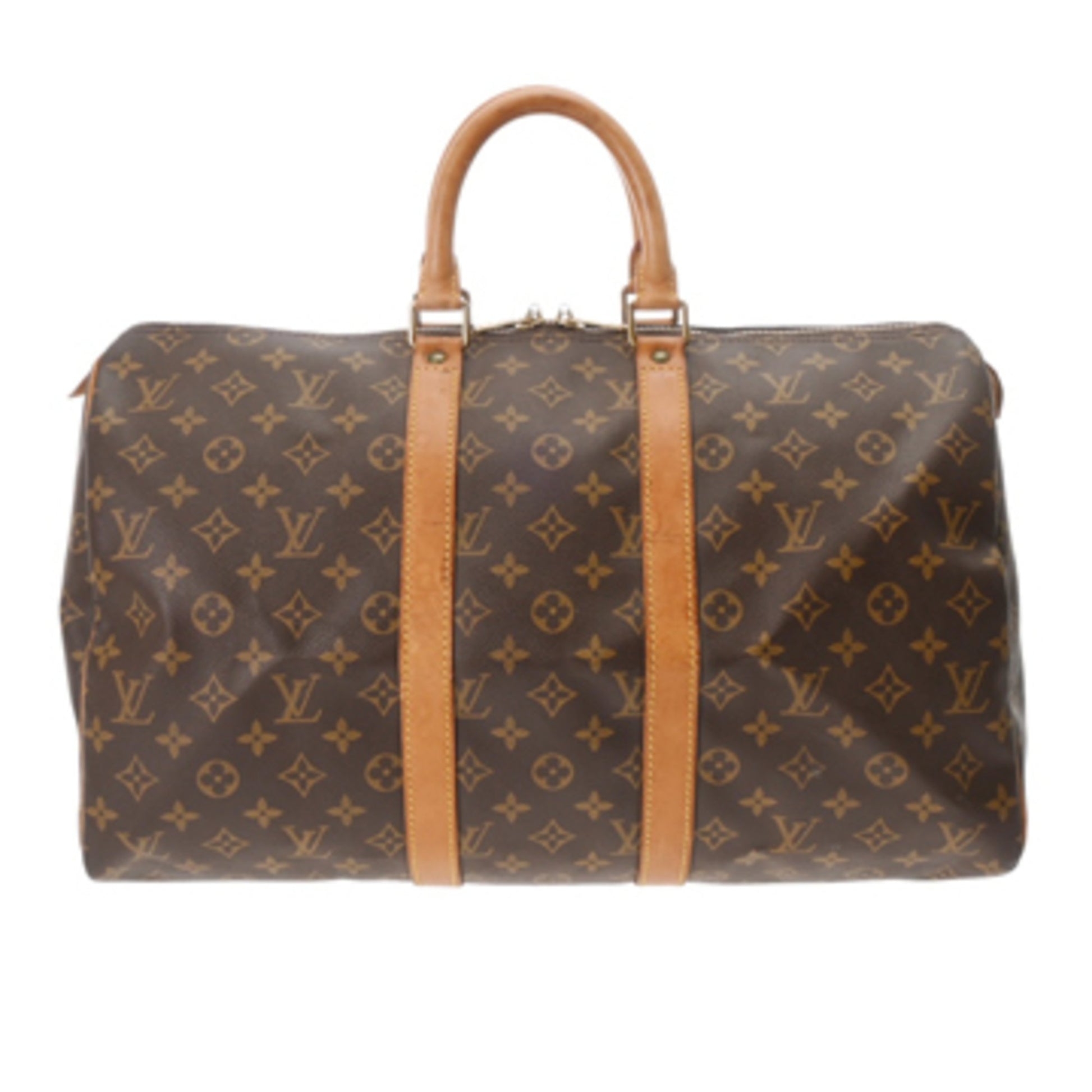 Louis Vuitton Keepall 45, Brown, Canvas, travel