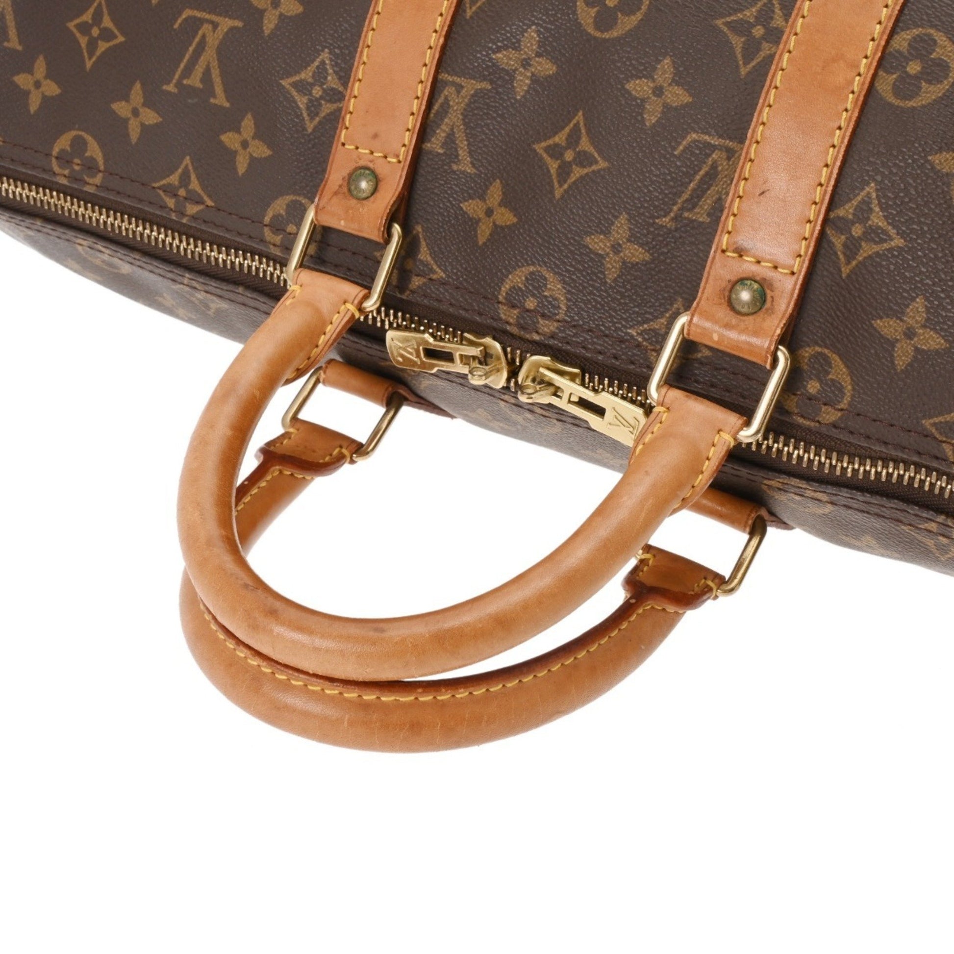 Louis Vuitton Keepall 45, Brown, Canvas, travel