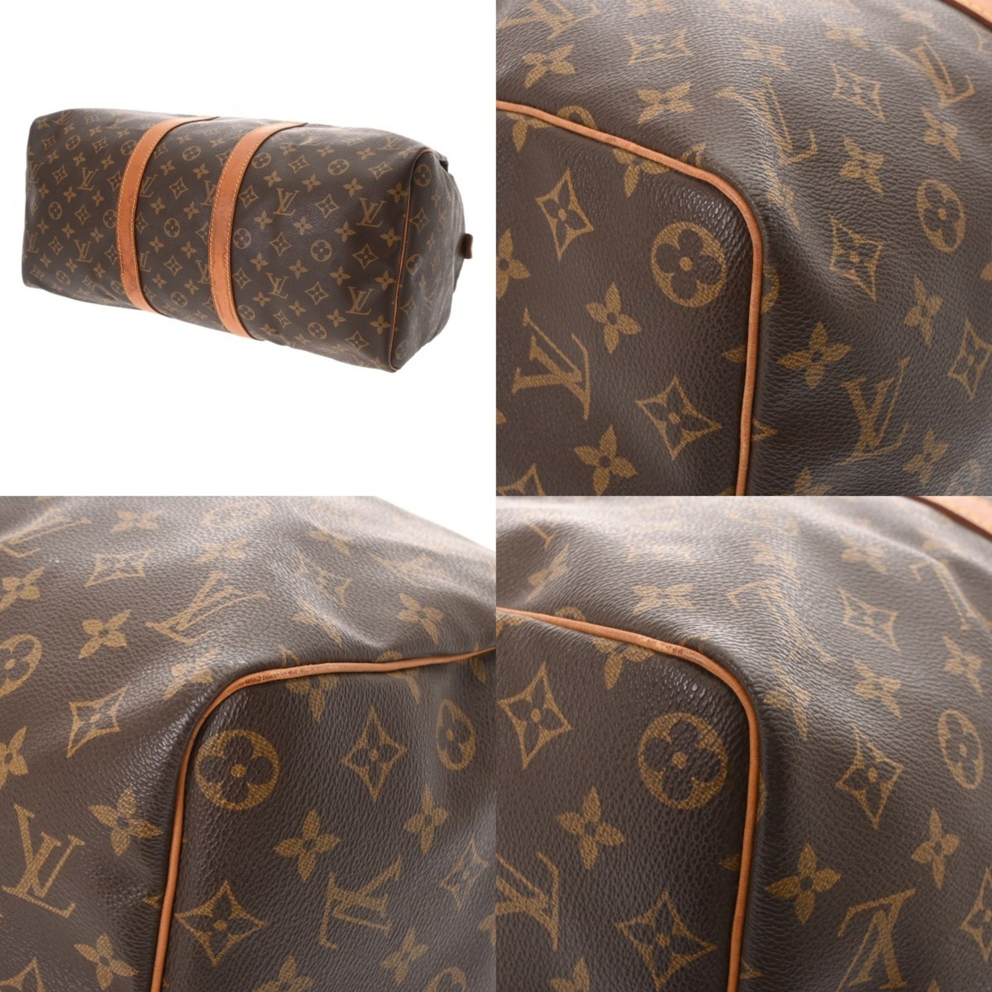 Louis Vuitton Keepall 45, Brown, Canvas, travel