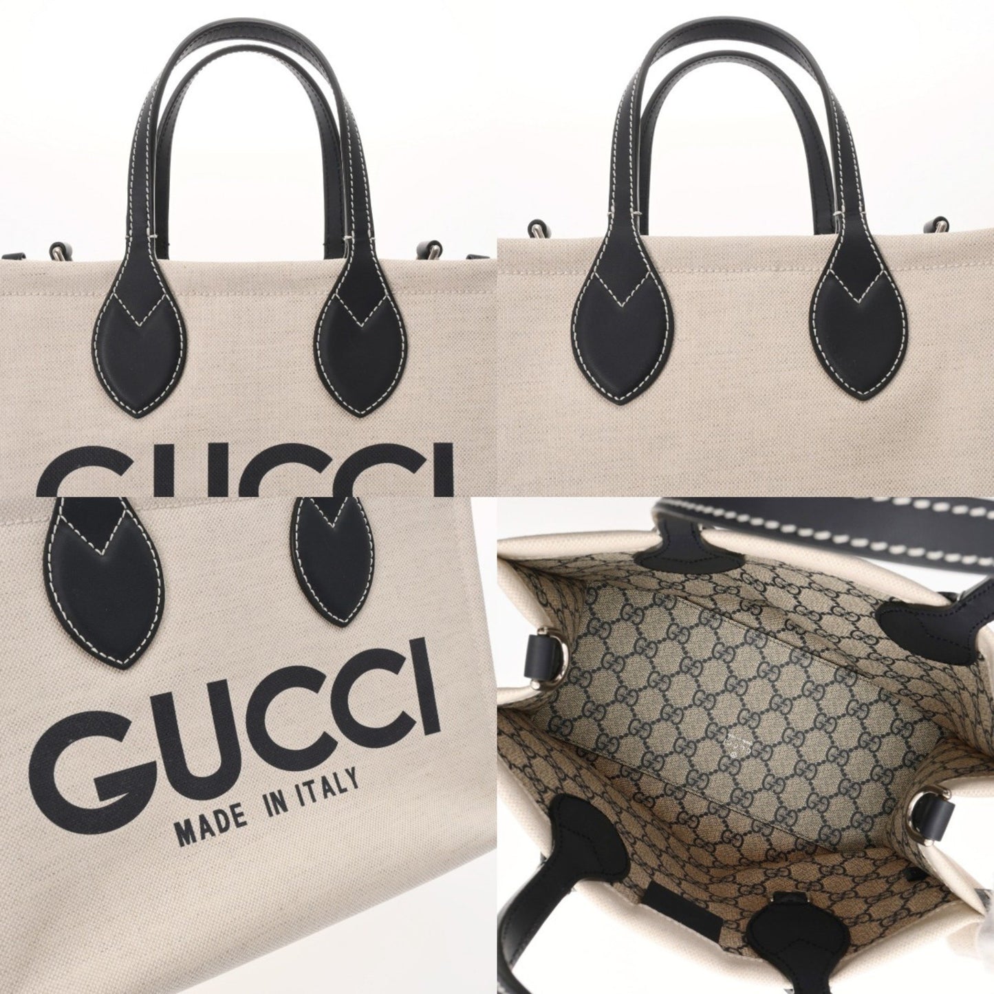 Gucci Gucci Print, Beige, Canvas, handbag