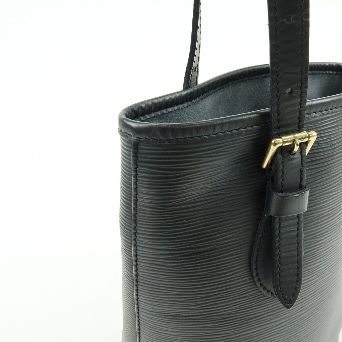 Louis Vuitton Petit Bucket Epi Leather, Black, Leather, Handbag