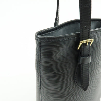 Louis Vuitton Petit Bucket Epi Leather, Black, Leather, Handbag