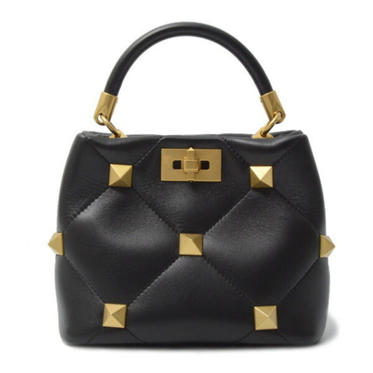 Valentino Garavani ROMAN STUD, Black, Leather, shoulder