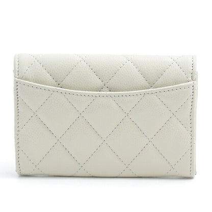 Chanel, Grey, Leather, wallet
