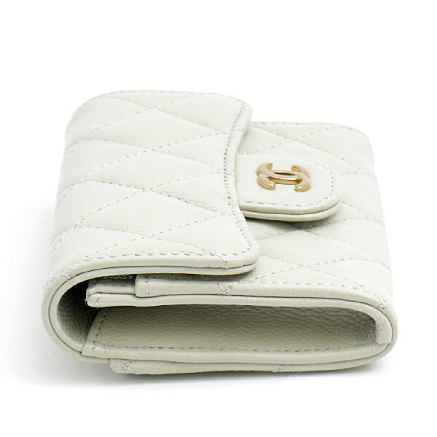 Chanel, Grey, Leather, wallet