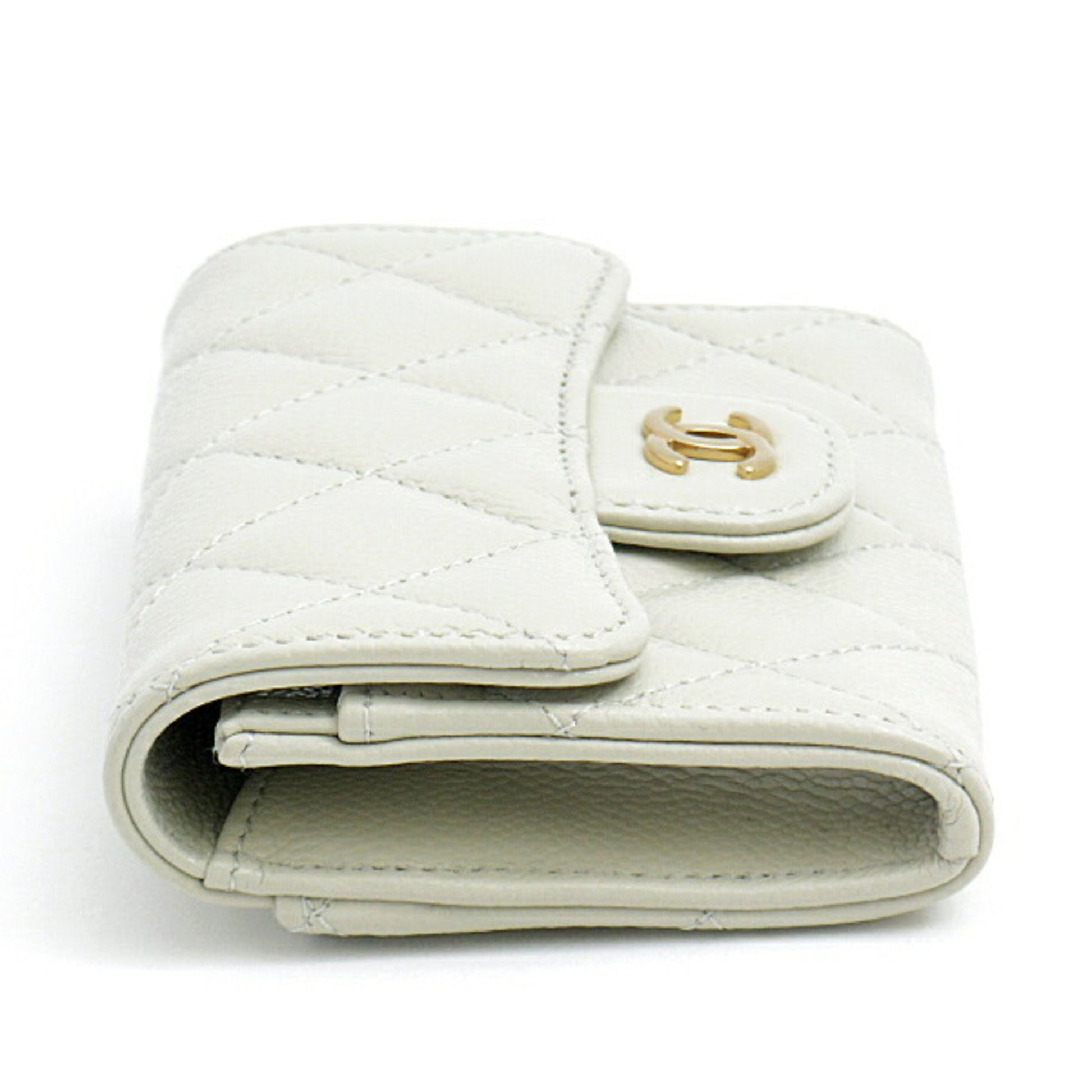 Chanel, Grey, Leather, wallet