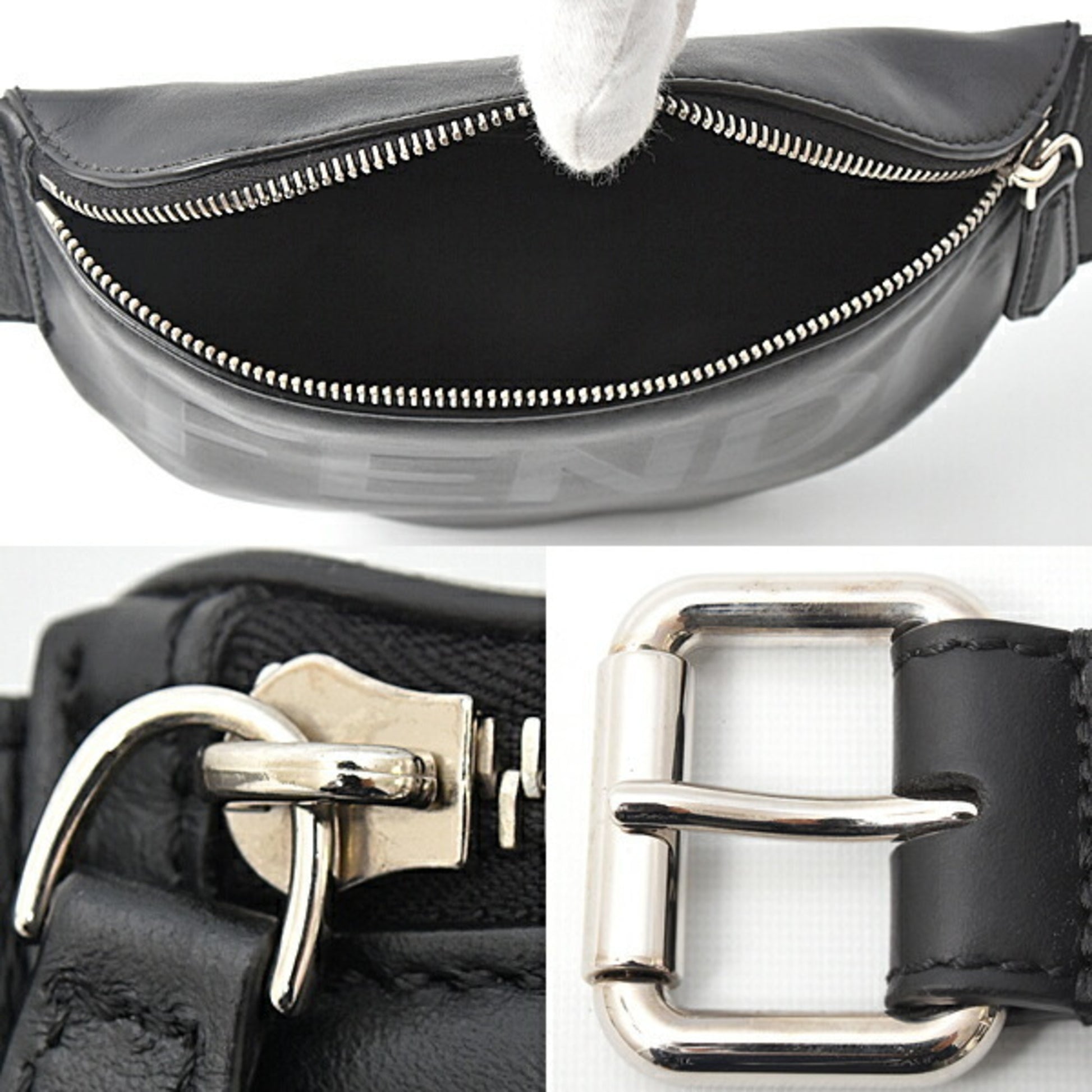 Fendi, Black, Leather, clutch