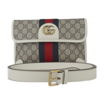 Gucci Ophidia, Beige, Canvas, clutch