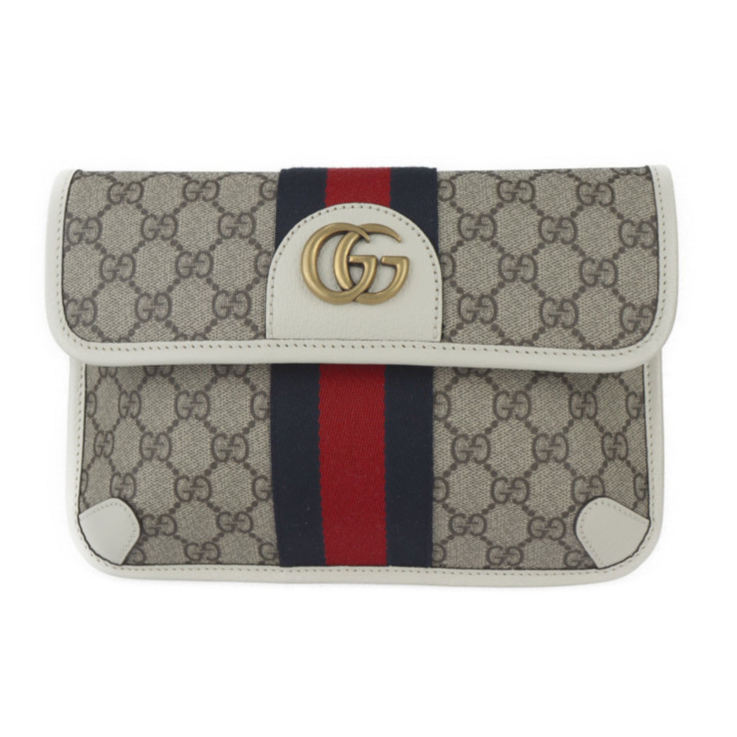 Gucci Ophidia, Beige, Canvas, clutch
