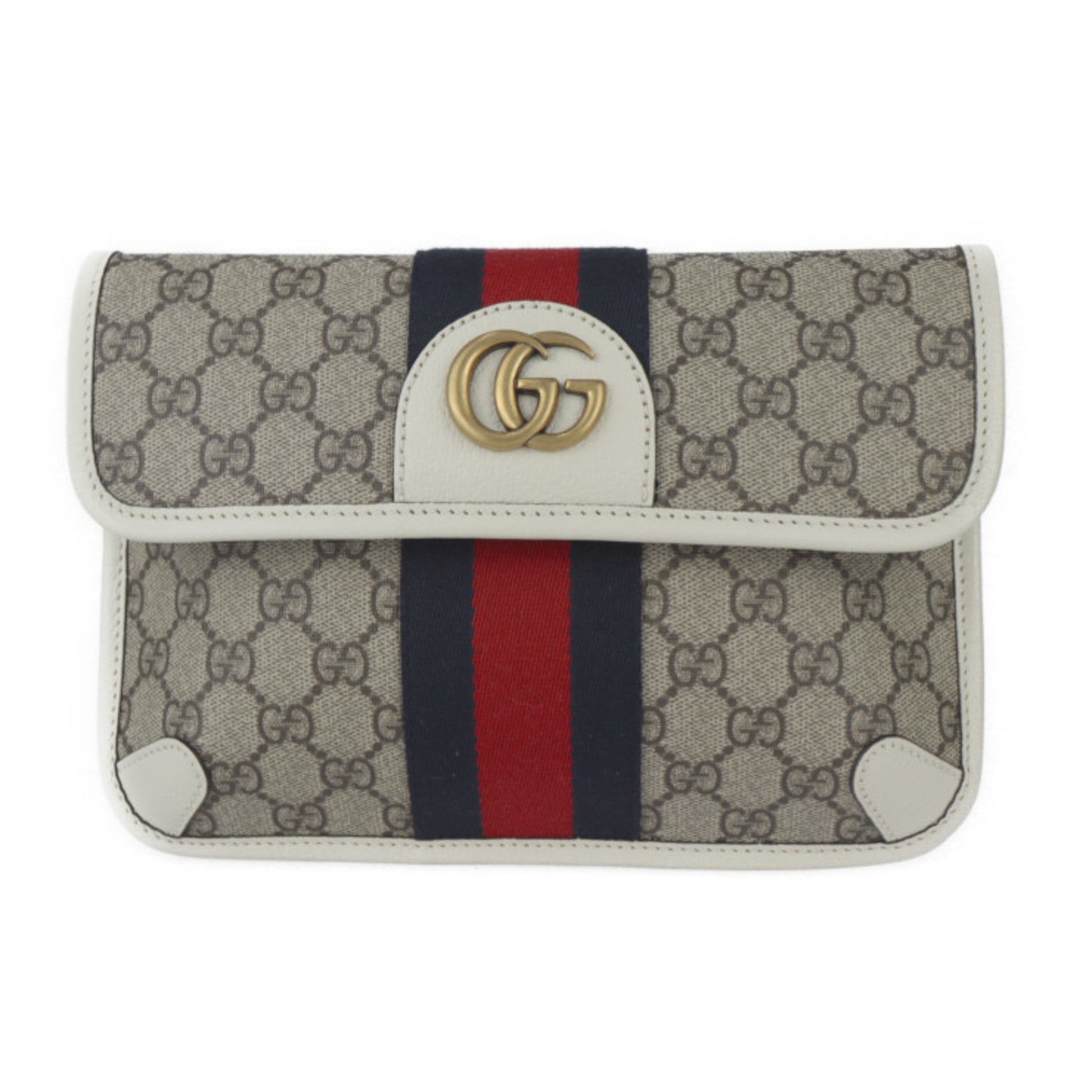 Gucci Ophidia, Beige, Canvas, clutch