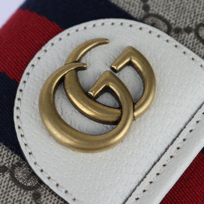 Gucci Ophidia, Beige, Canvas, clutch