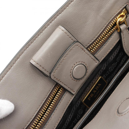 Prada Saffiano, Grey, Leather, handbag