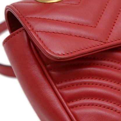 Gucci Marmont, Red, Leather, shoulder