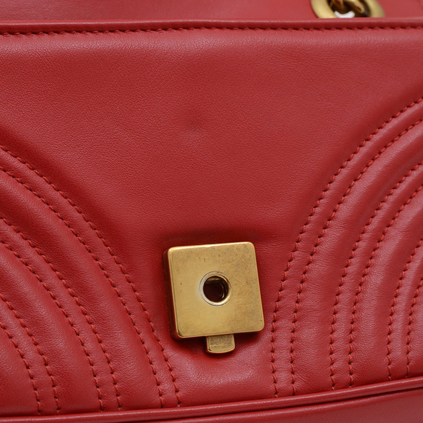Gucci Marmont, Red, Leather, shoulder