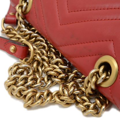 Gucci Marmont, Red, Leather, shoulder