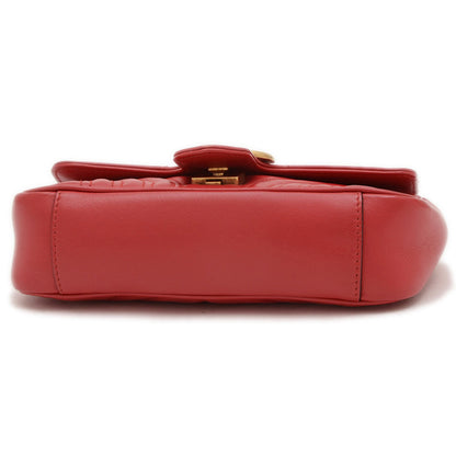 Gucci Marmont, Red, Leather, shoulder