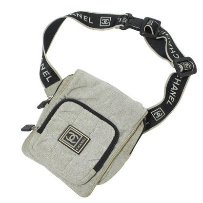 Chanel Sport line, Grey, Canvas, clutch