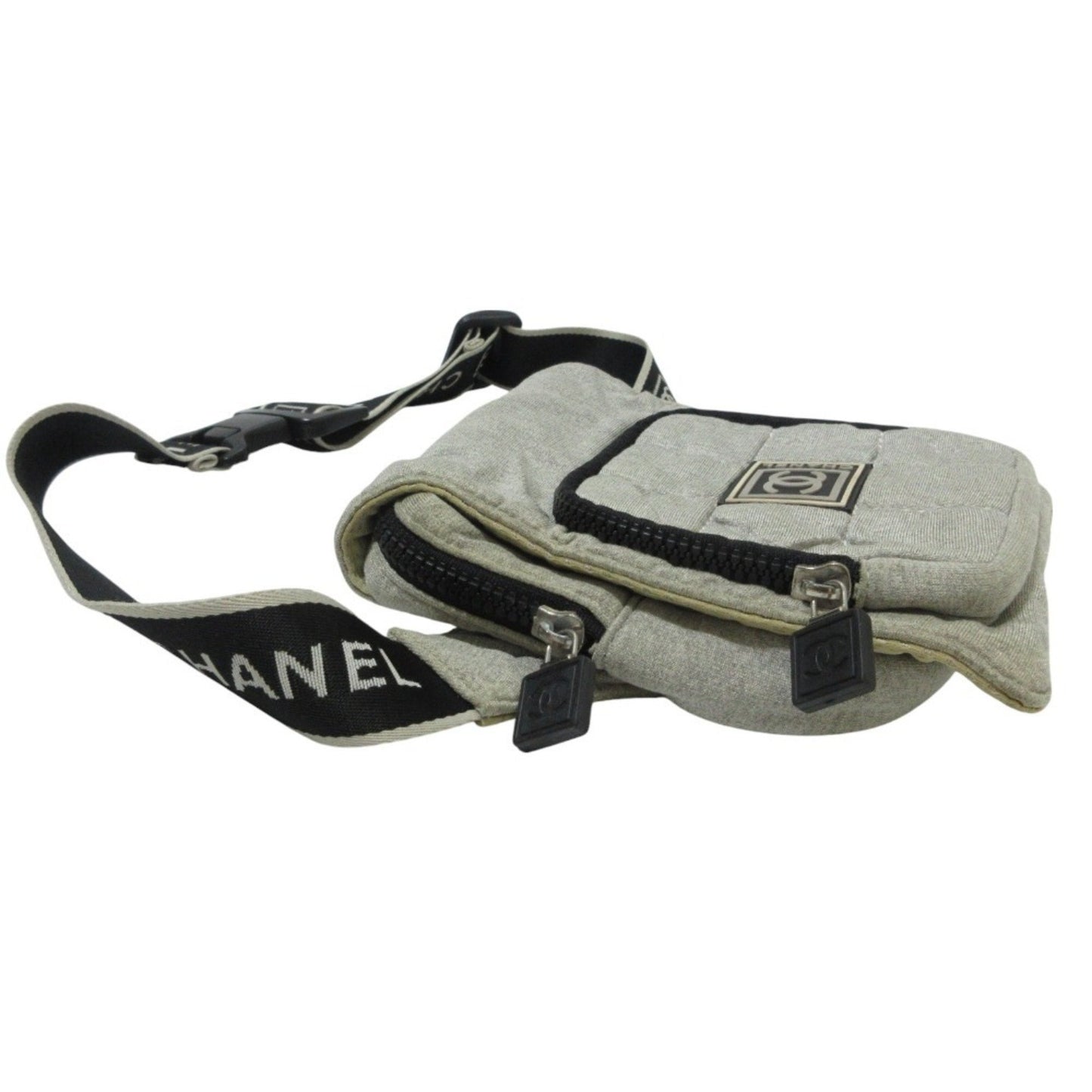 Chanel Sport line, Grey, Canvas, clutch