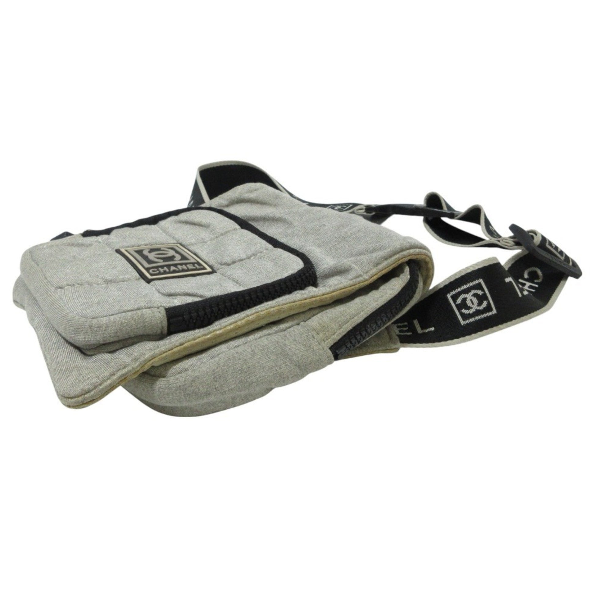 Chanel Sport line, Grey, Canvas, clutch