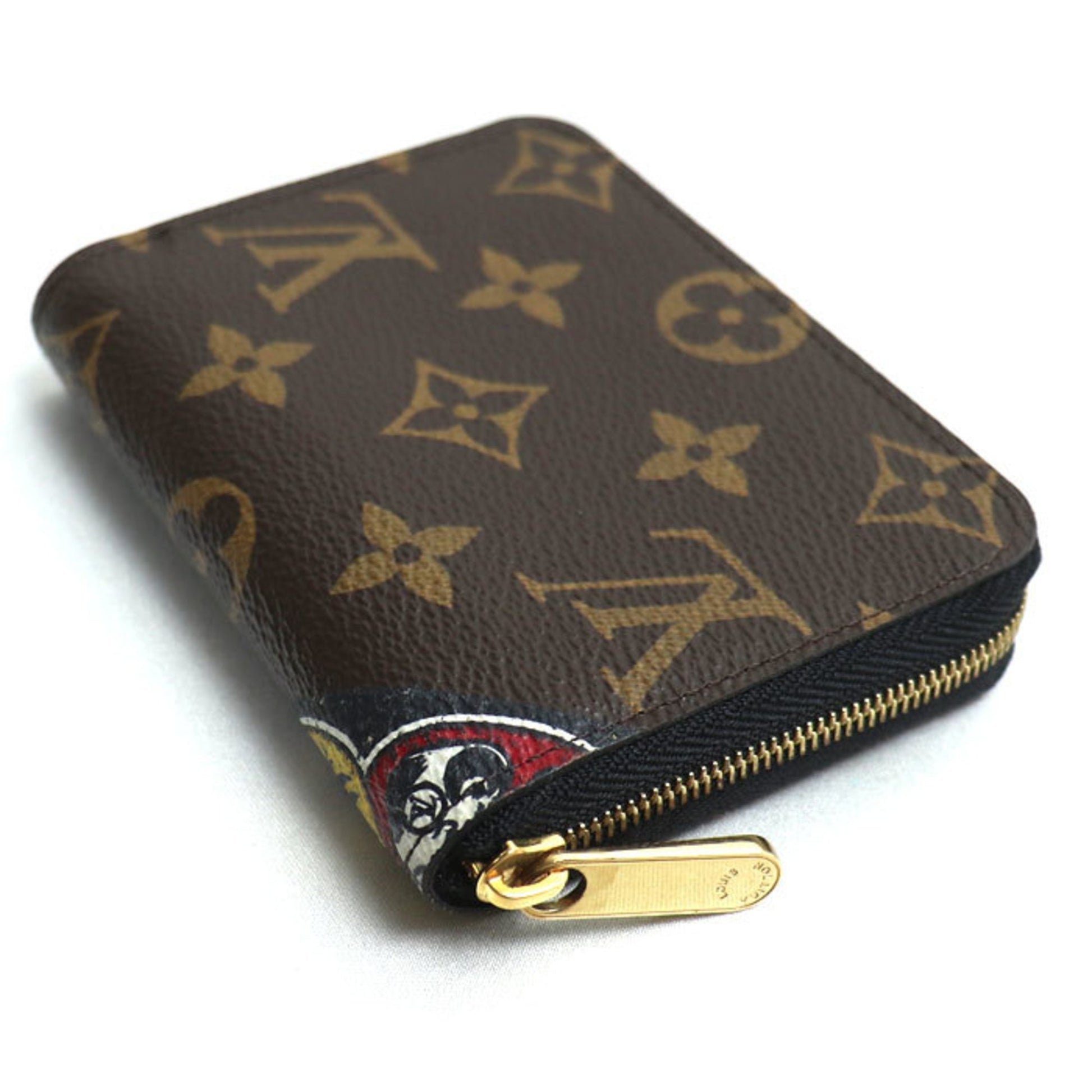 Louis Vuitton Zippy coin purse, Brown, Canvas, wallet