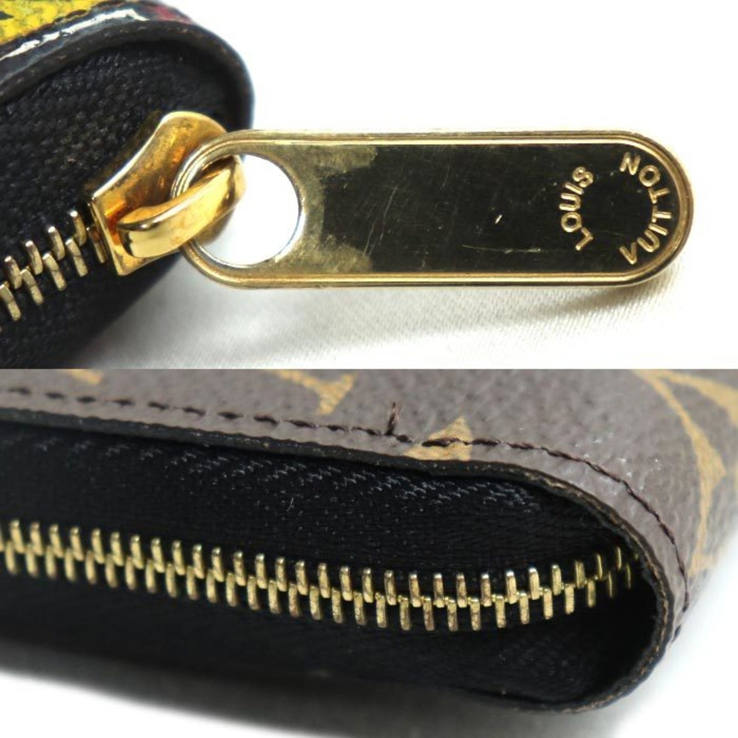 Louis Vuitton Zippy coin purse, Brown, Canvas, wallet