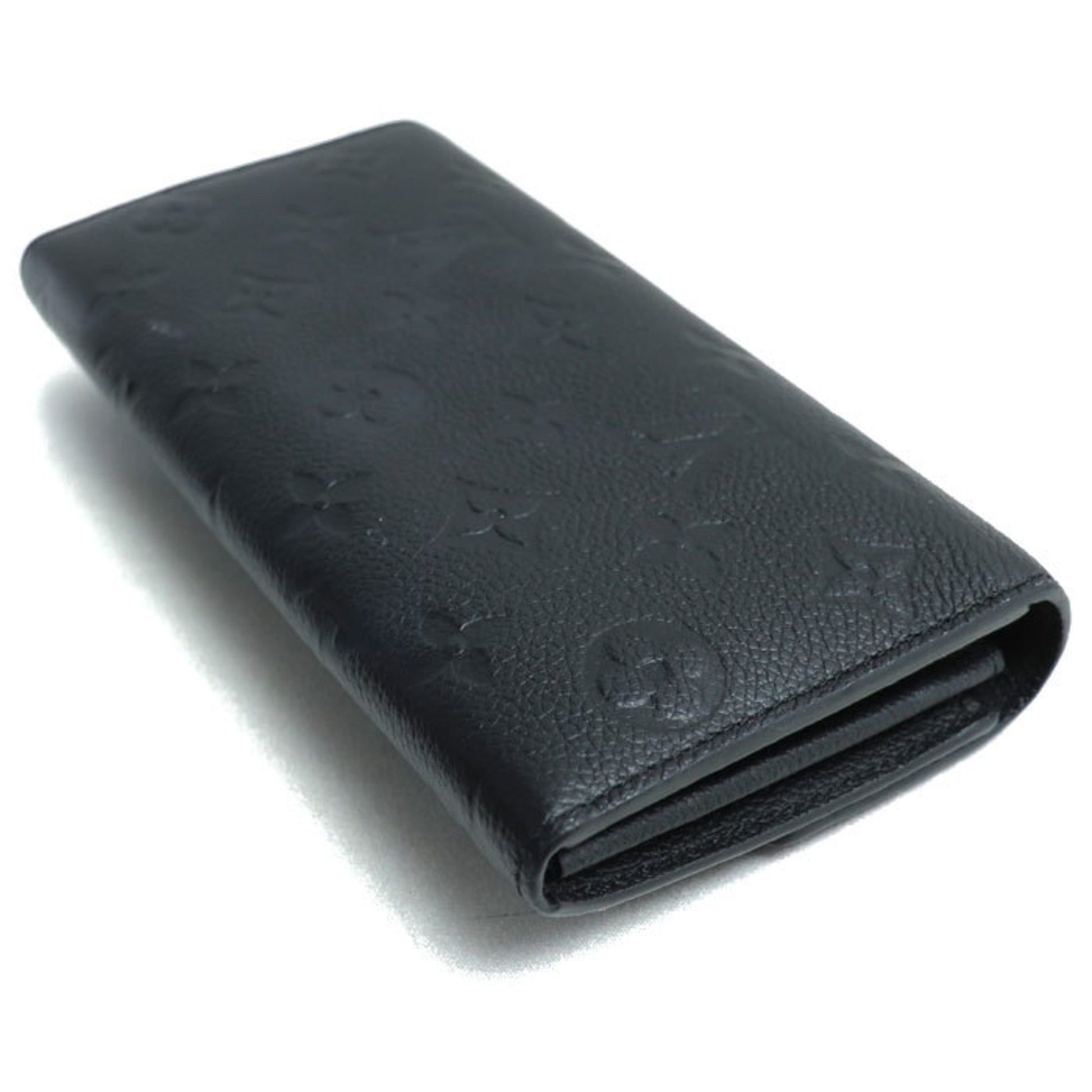 Louis Vuitton Portefeuille Sarah, Black, Leather, wallet