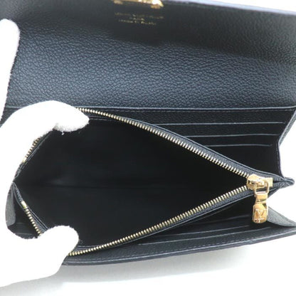 Louis Vuitton Portefeuille Sarah, Black, Leather, wallet