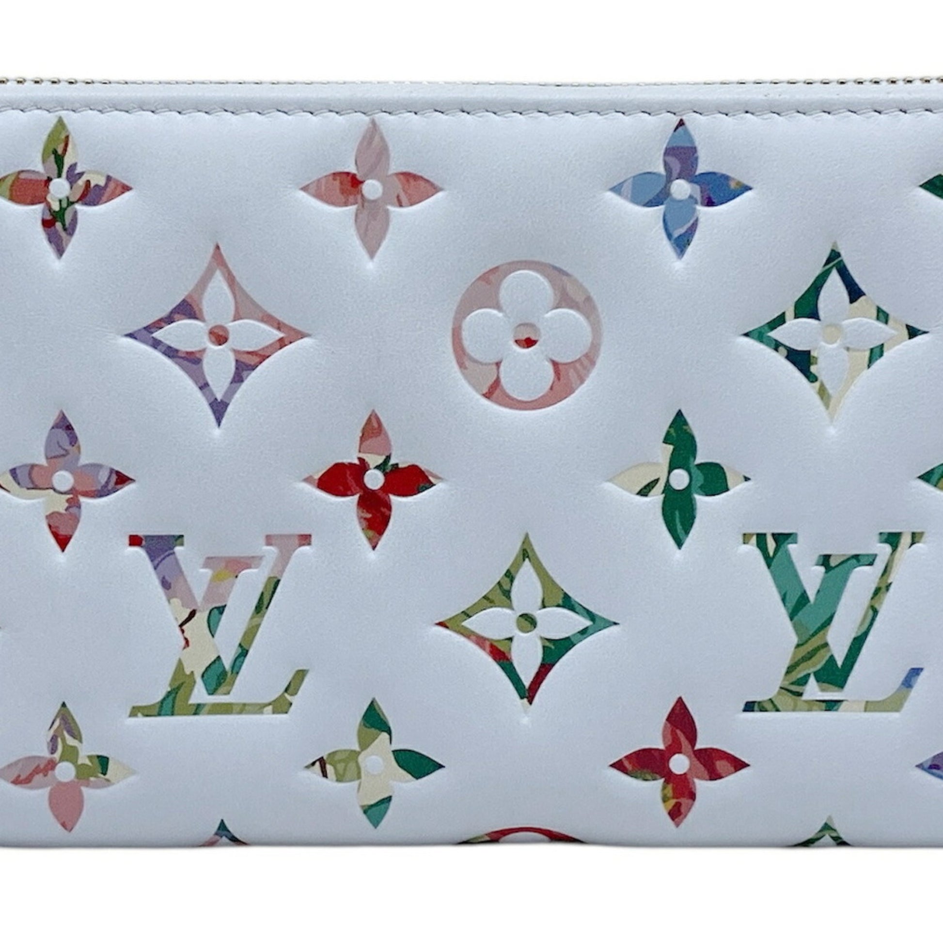 Louis Vuitton Zippy wallet, White, Leather, wallet