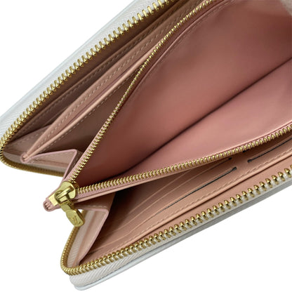 Louis Vuitton Zippy wallet, White, Leather, wallet