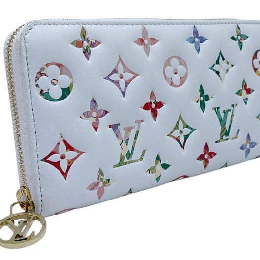 Louis Vuitton Zippy wallet, White, Leather, wallet