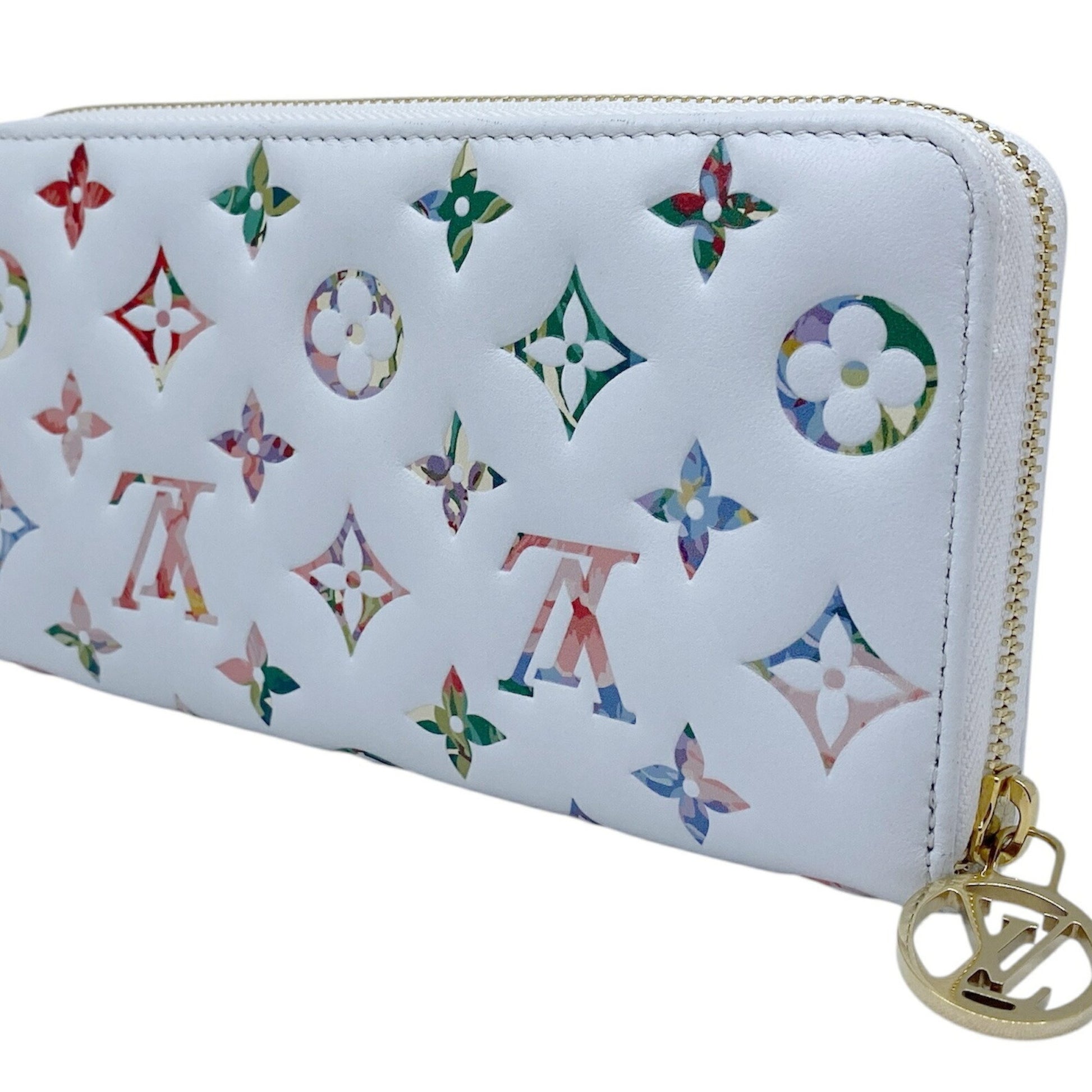 Louis Vuitton Zippy wallet, White, Leather, wallet