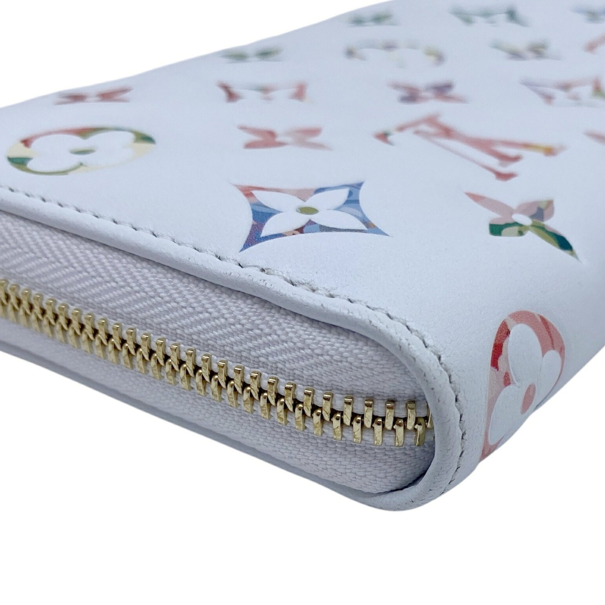 Louis Vuitton Zippy wallet, White, Leather, wallet