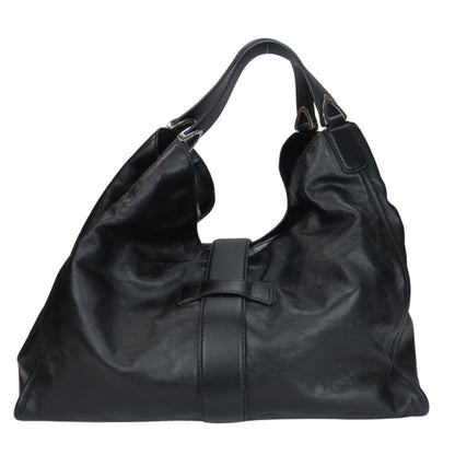Gucci Soft Stirrup, Black, Leather, tote