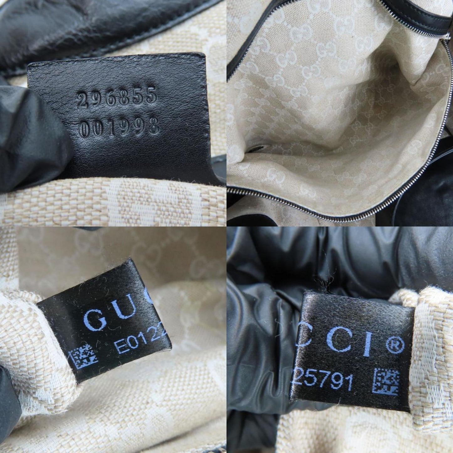 Gucci Soft Stirrup, Black, Leather, tote
