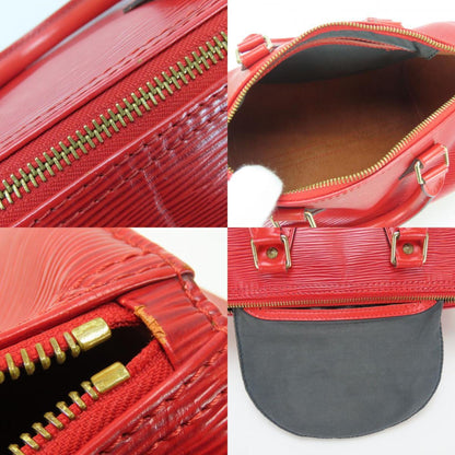 Louis Vuitton Speedy 25, Red, Leather, handbag
