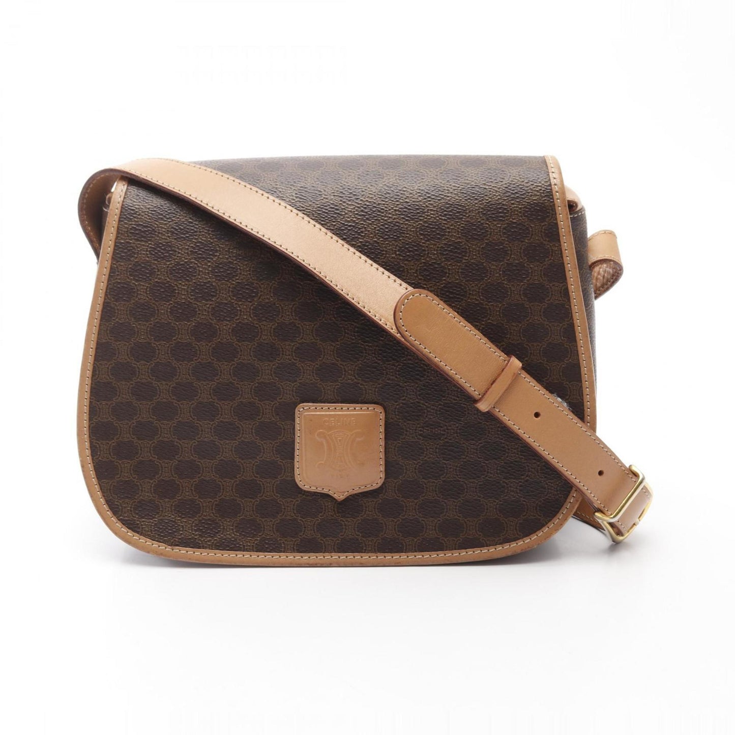 Céline Macadam, Brown, Canvas, shoulder