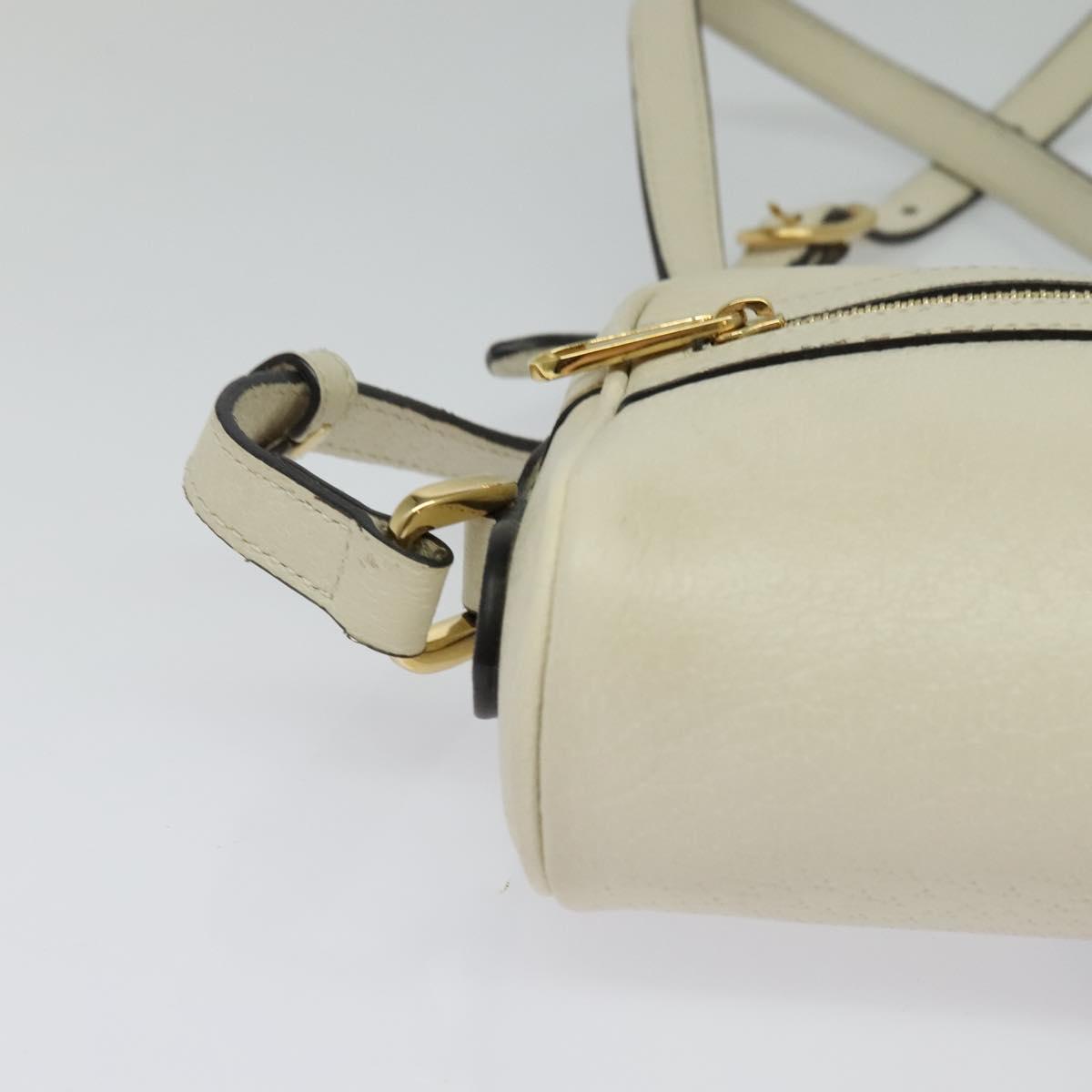 Gucci Ophidia, White, Leather, shoulder