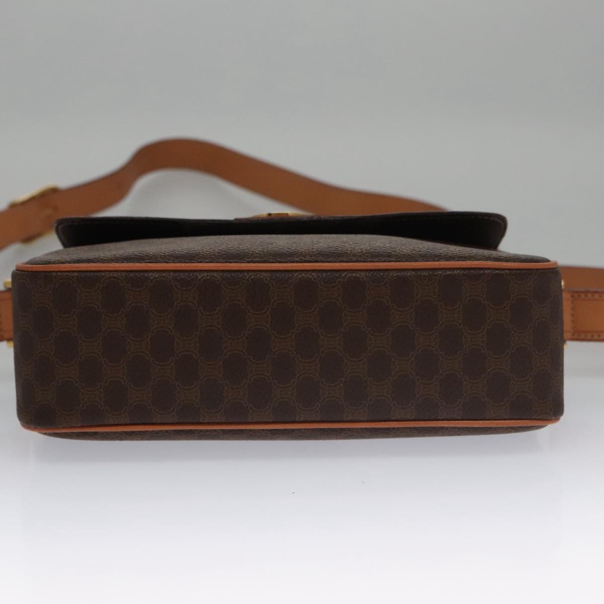 Céline Triomphe, Brown, Canvas, shoulder